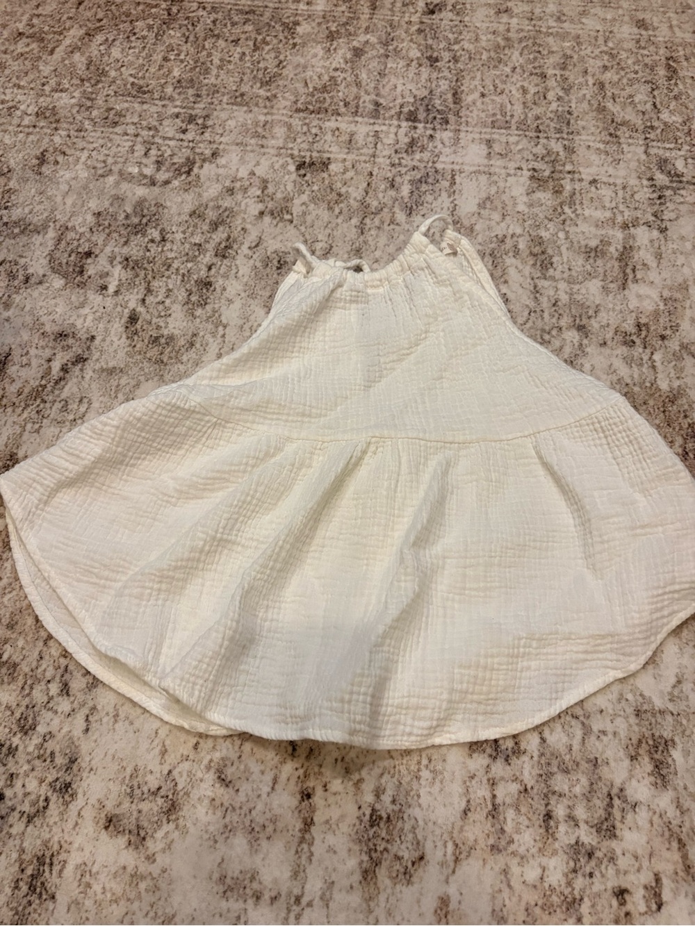 Altar'd State Cream Gauze Tie-Shoulder Sundress